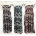 Chevron Print Maxi Skirts - Assorted Colors